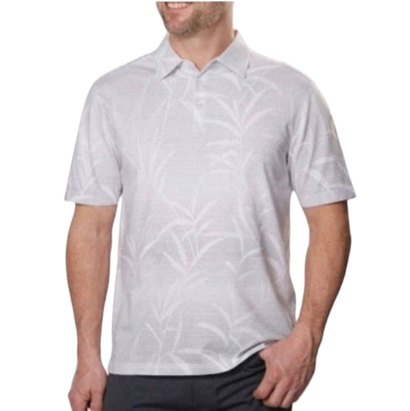 Nat Nast Golf Polo Shirt Stripe Fern Leaf Men's Large - Picture 1 of 7